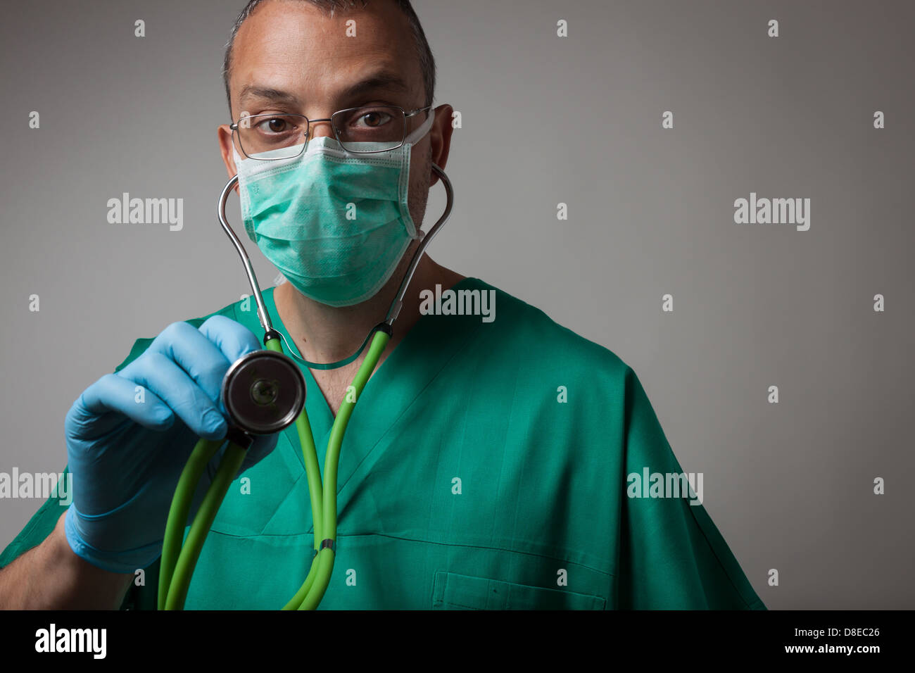 Doctor nurse using stethoscope hi-res stock photography and images - Alamy
