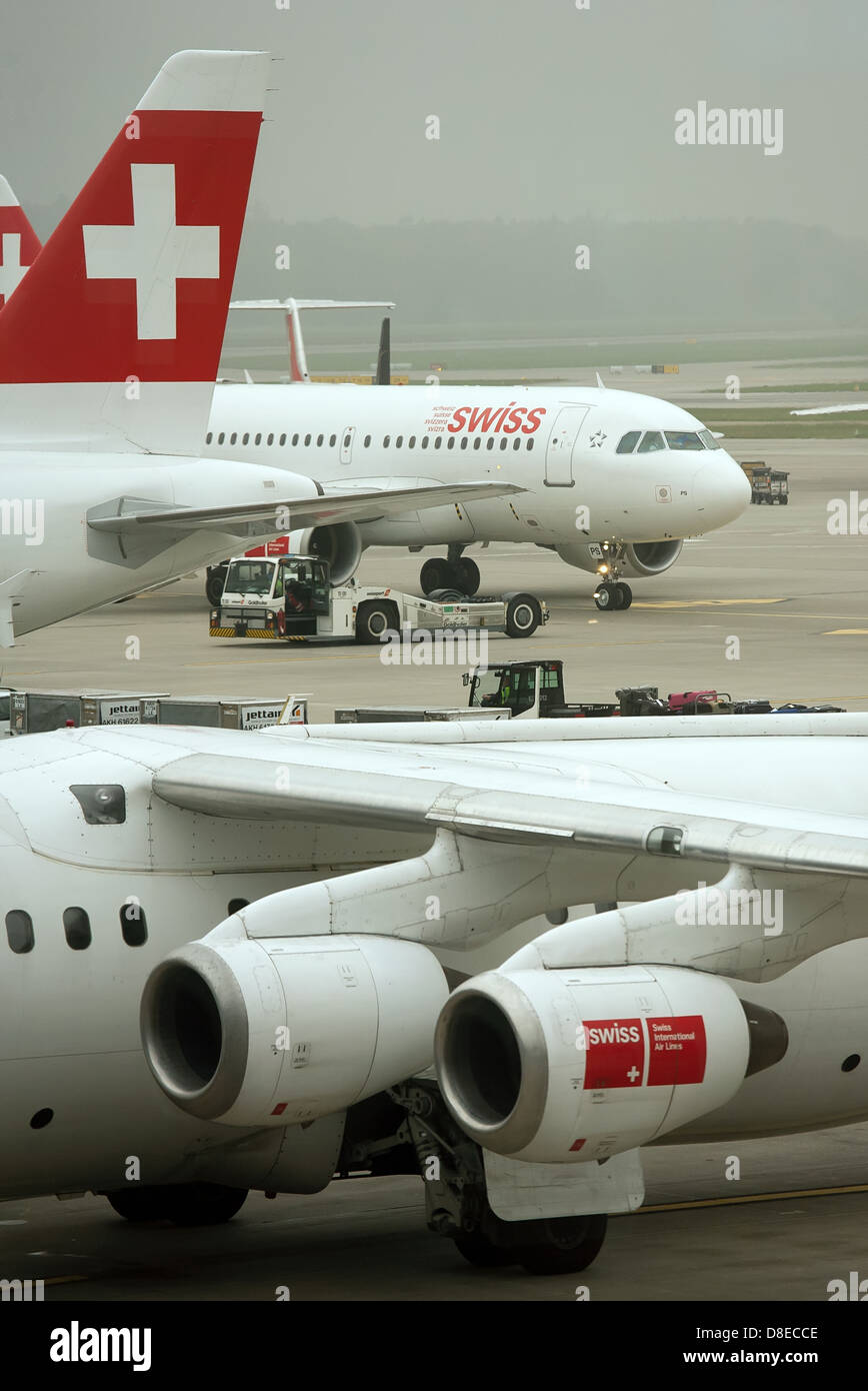 Zurich, Switzerland, SWISS aircraft at Zurich airport Stock Photo - Alamy