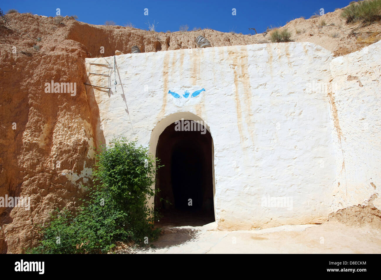 One of many dwellings - fragment of courtyard excavated in the rock ...