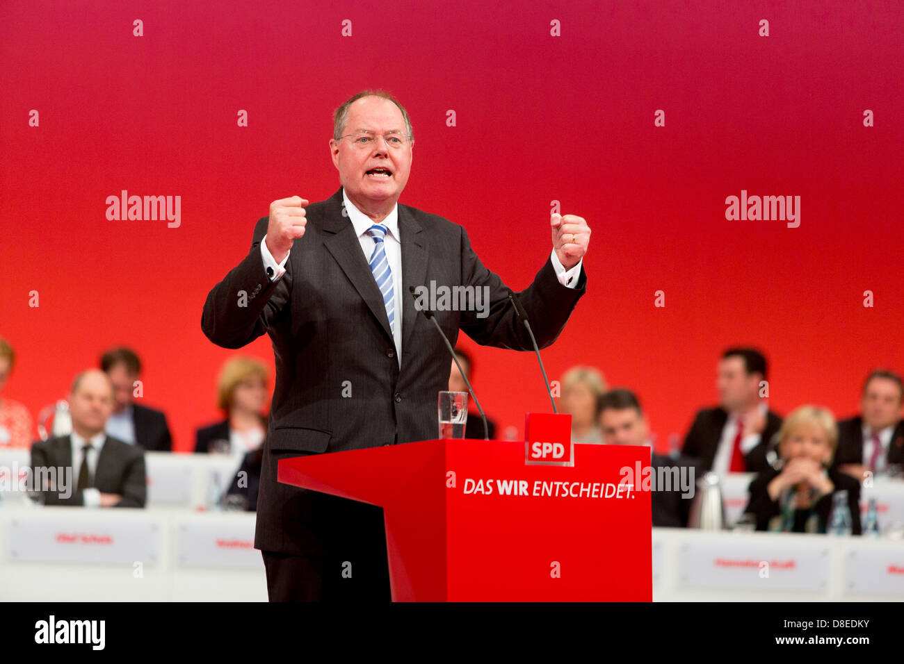Augsburg, Germany, Chancellor candidate Peer Steinbrueck, SPD Stock Photo