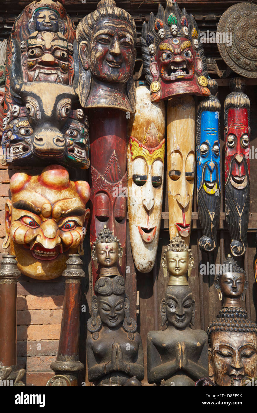 Souvenir masks, Bhaktapur (UNESCO World Heritage Site), Kathmandu