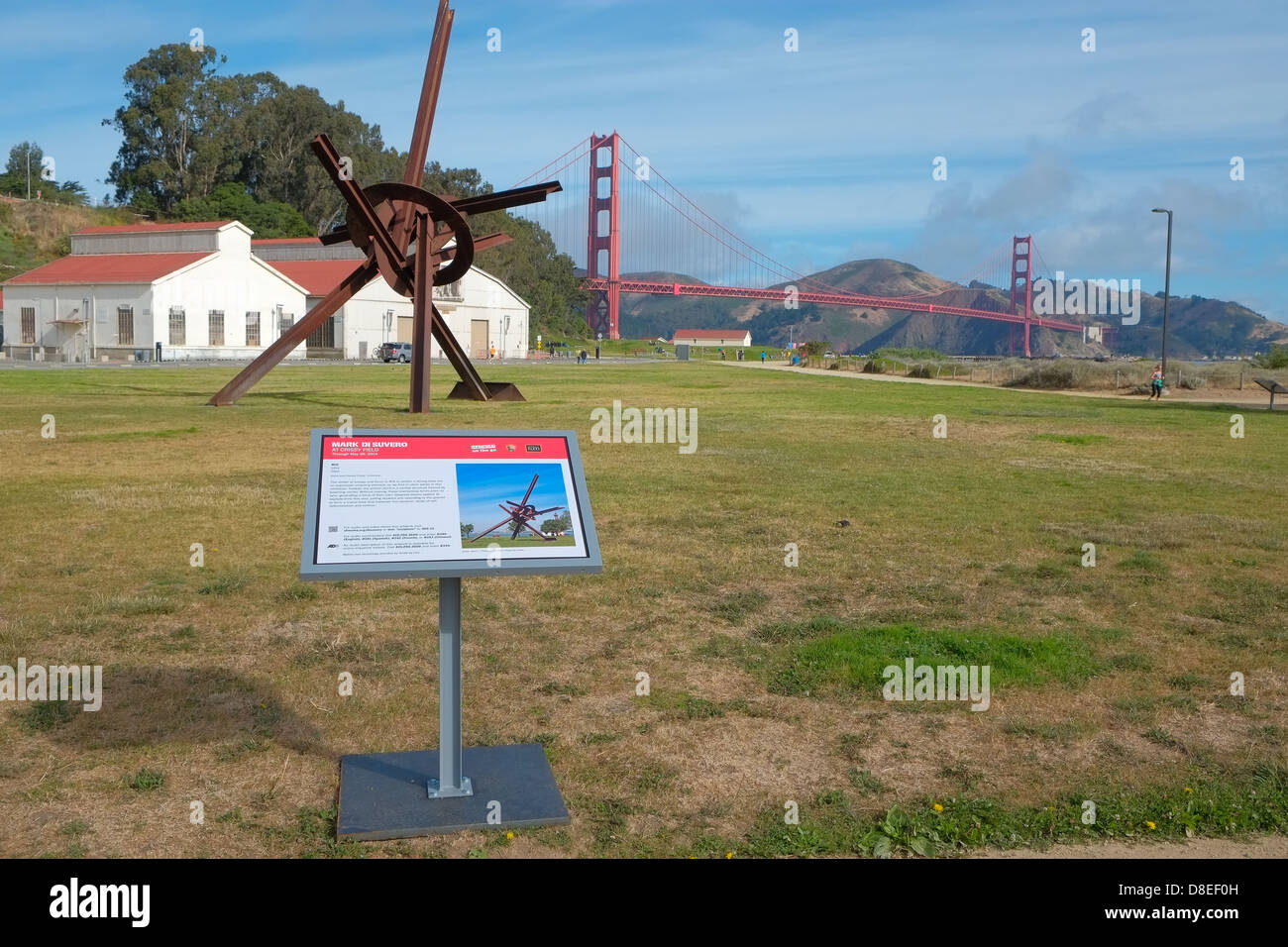 Sculptor Mark Di Suvero installation in San Francisco. Stock Photo