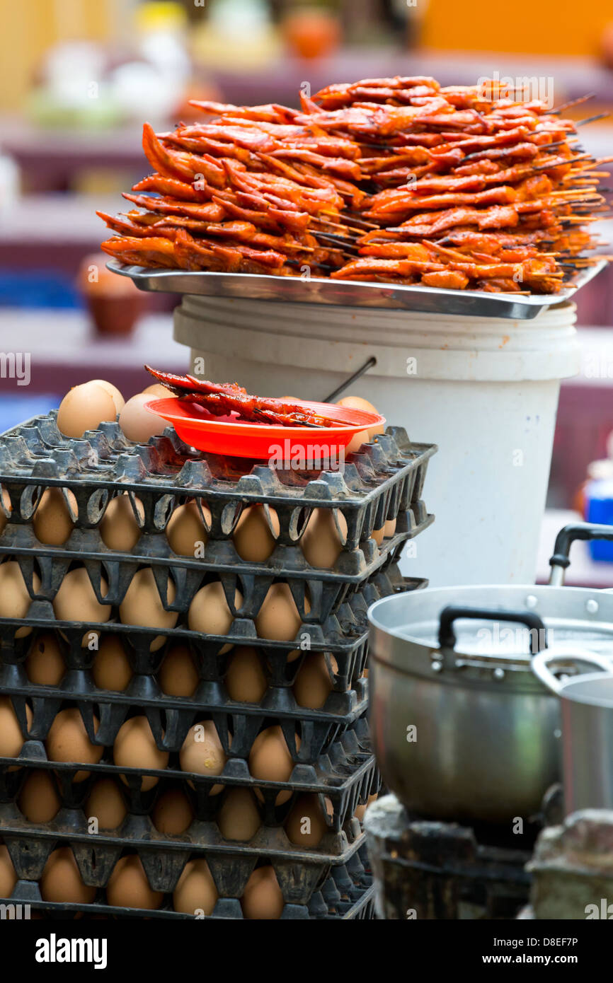 Eggs and Meat in Phnom Penh, Cambodia Stock Photo Alamy