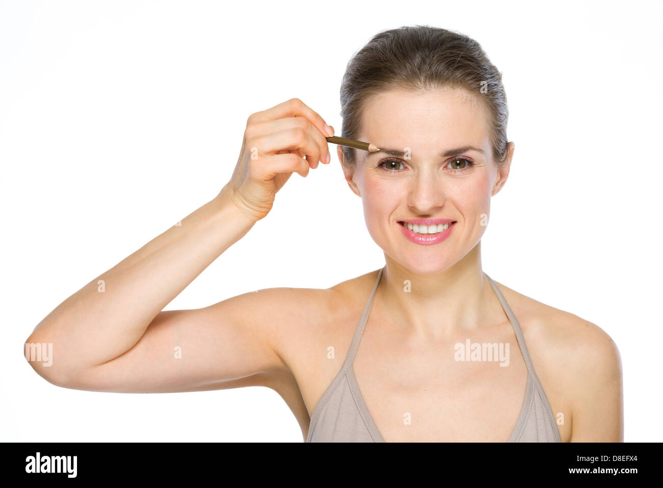 Eyeliner woman beauty smiling hi-res stock photography and images - Alamy