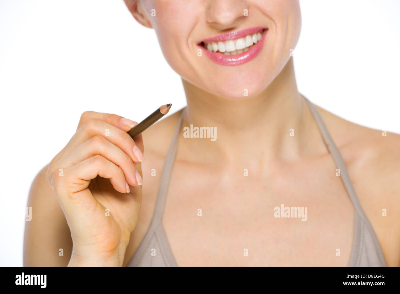 Eyeliner woman beauty smiling hi-res stock photography and images - Alamy