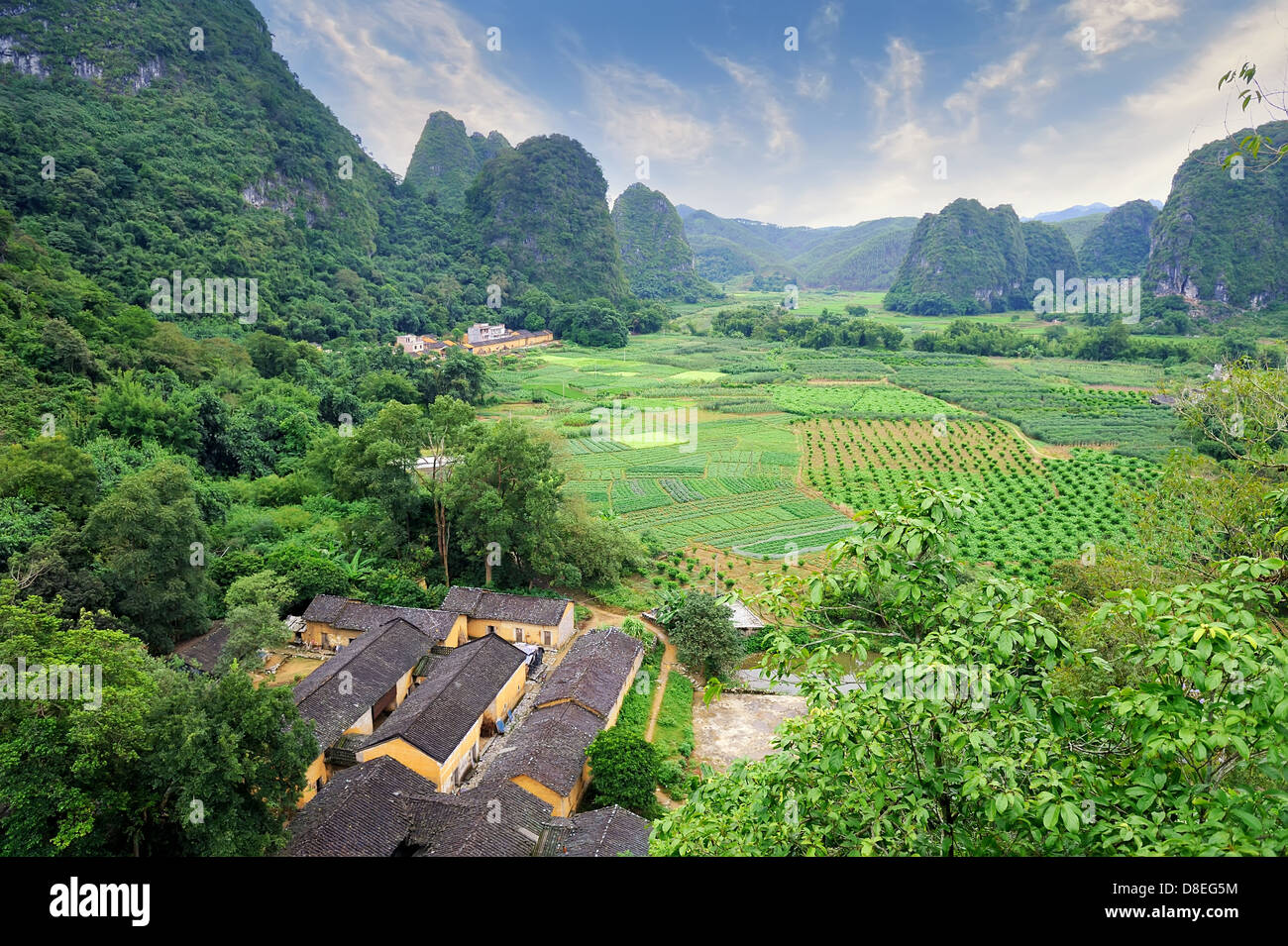 landscape in Yangshuo Guilin, China Stock Photo