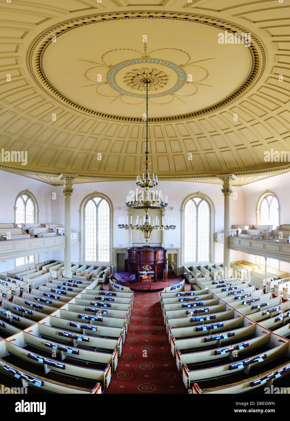 First Unitarian Church of Providence, Rhode Island. Stock Photo