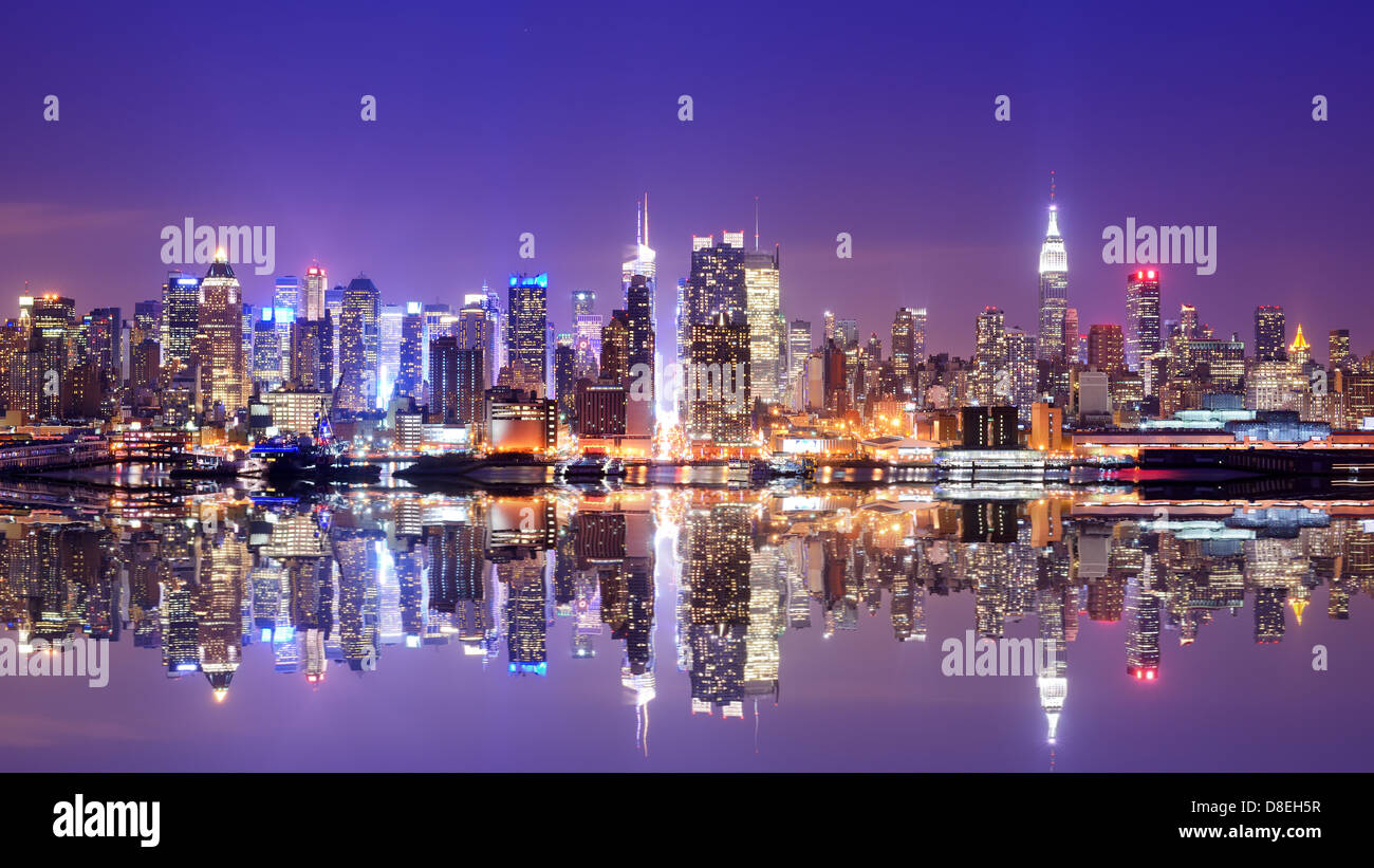 Panorama of midtown New York City Stock Photo