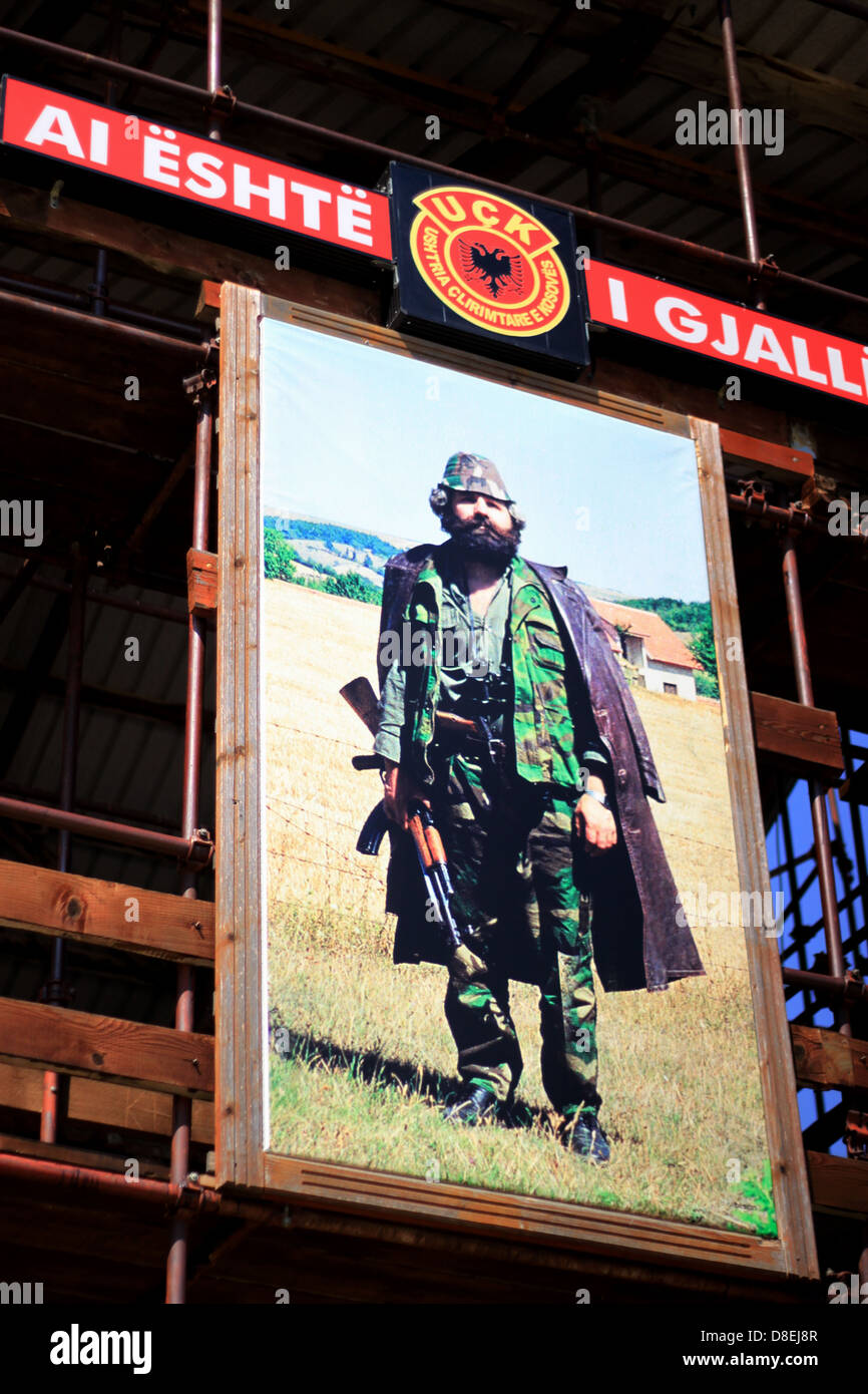 In the memorial place in Prekaz in front of the picture of freedom