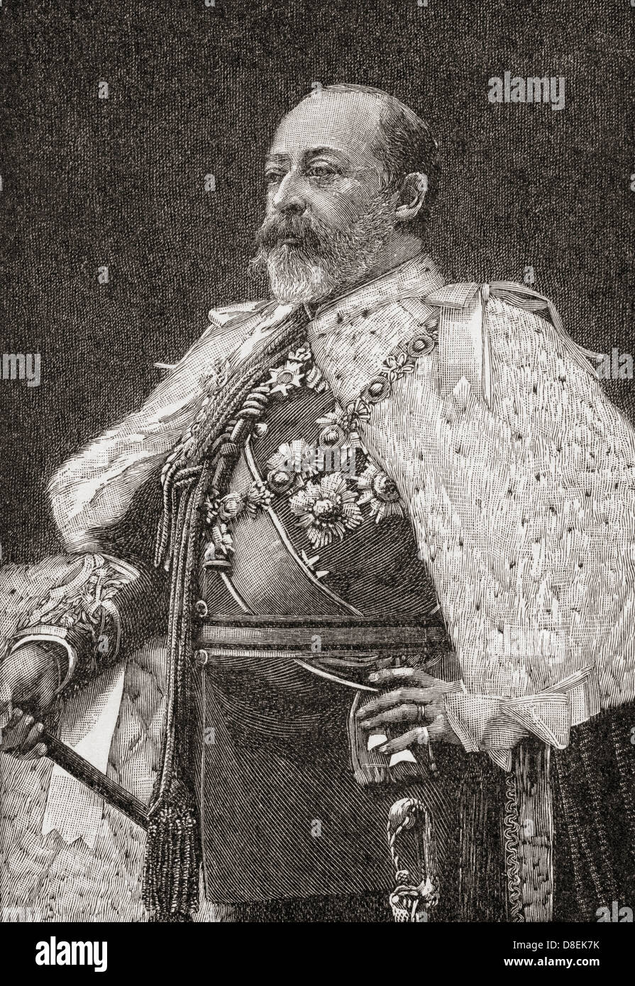 Edward VII, 1841 – 1910. King of the United Kingdom and the British Dominions and Emperor of India. Stock Photo