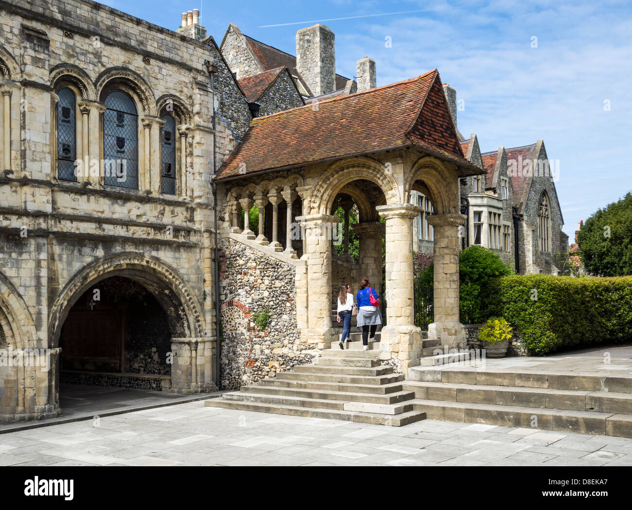 Norman Staircase Canterbury Cathedral Precincts Stock Photo