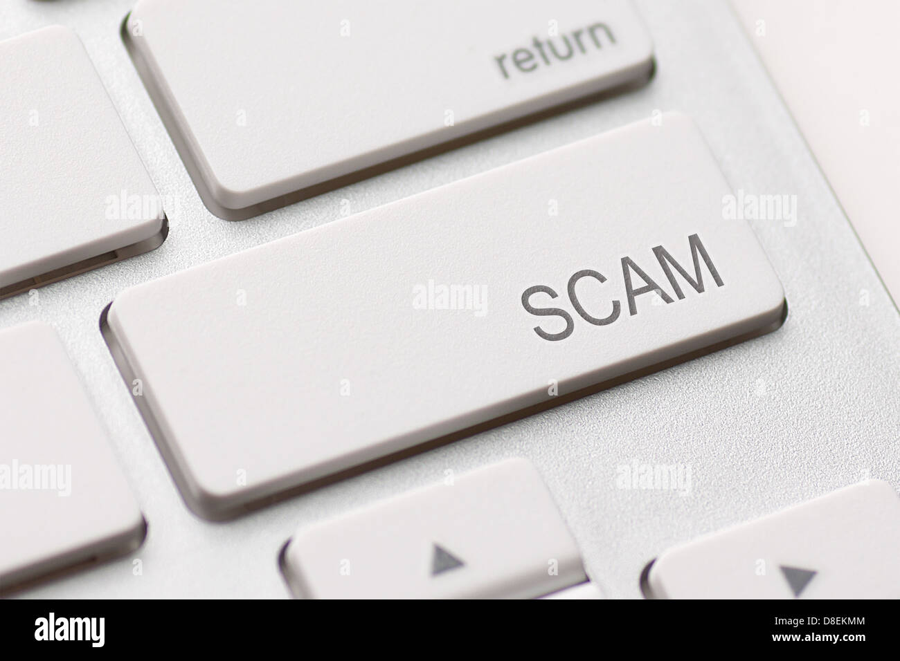 Scam Computer Keys Showing Swindles And Fraud Stock Photo