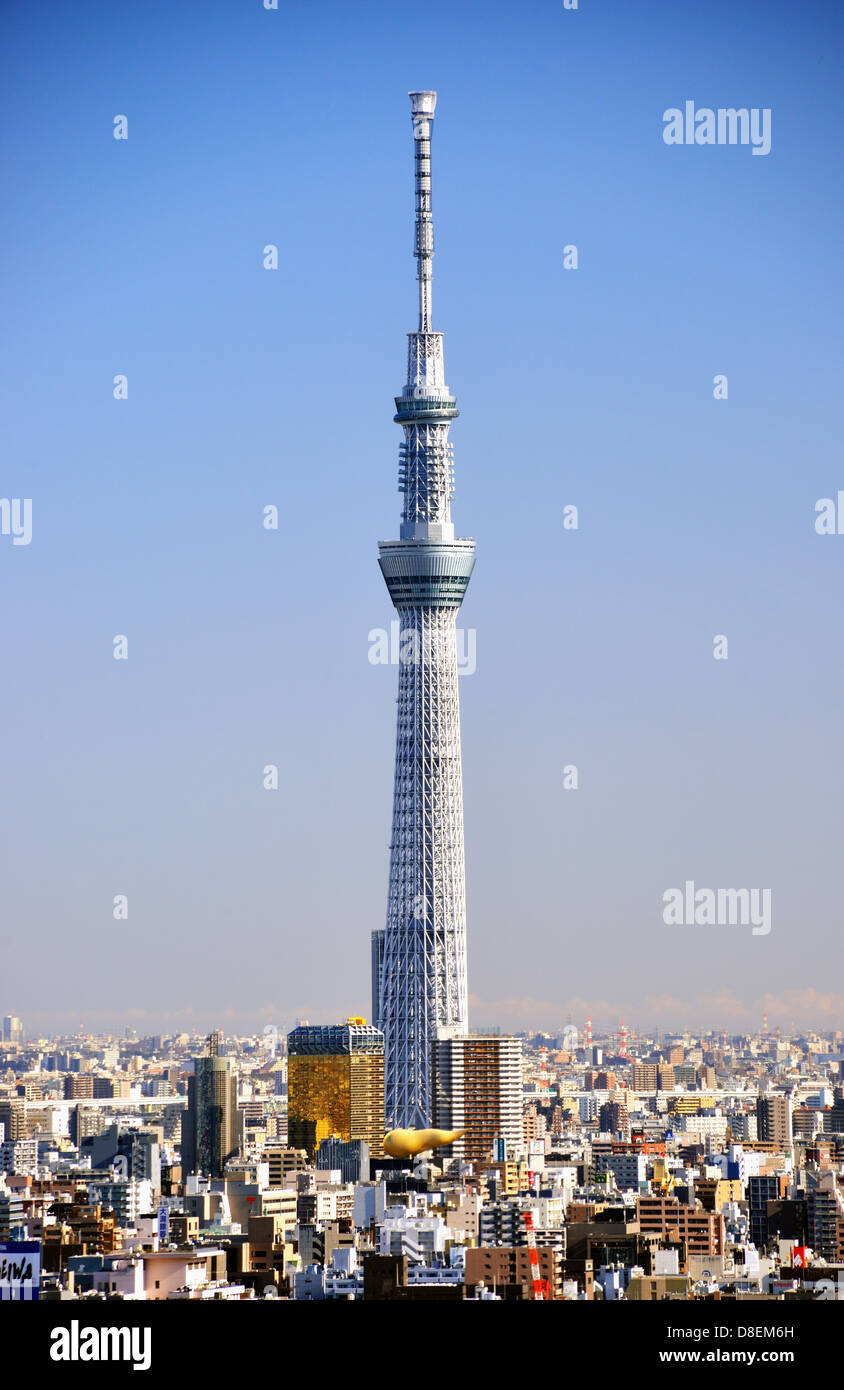 Tokyo Skytree December 16, 2012 in Tokyo, JP. The Skytree is the world's second tallest structure. Stock Photo