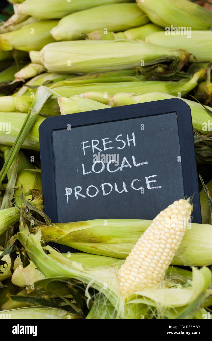 Fresh produce on sale at the local farmers market Stock Photo - Alamy
