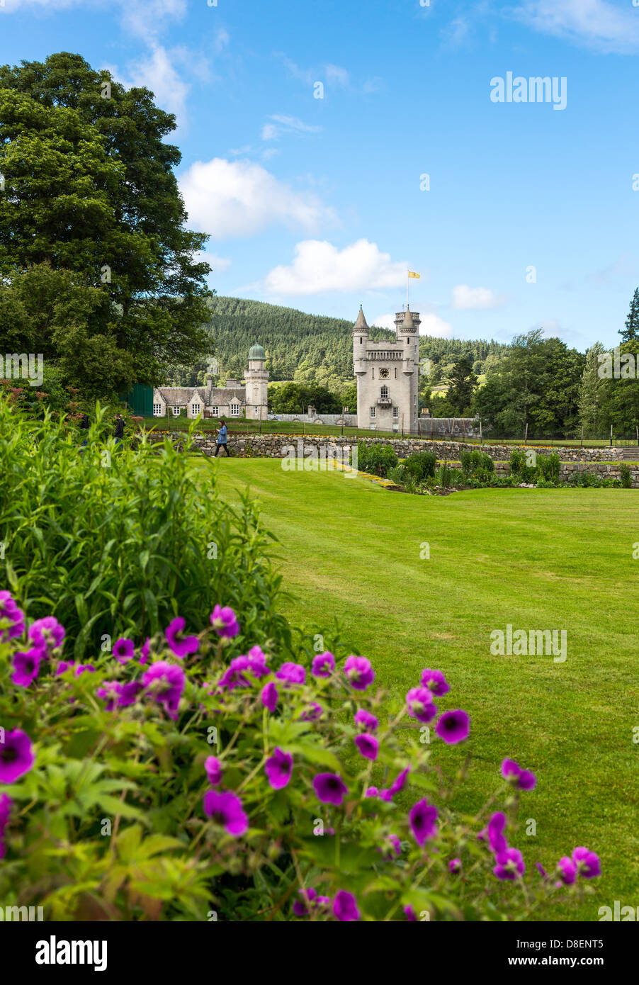 Great Britain, Scotland, Aberdeenshire, the gardens of the Balmoral castle, summer residence of the British Royal Family. Stock Photo