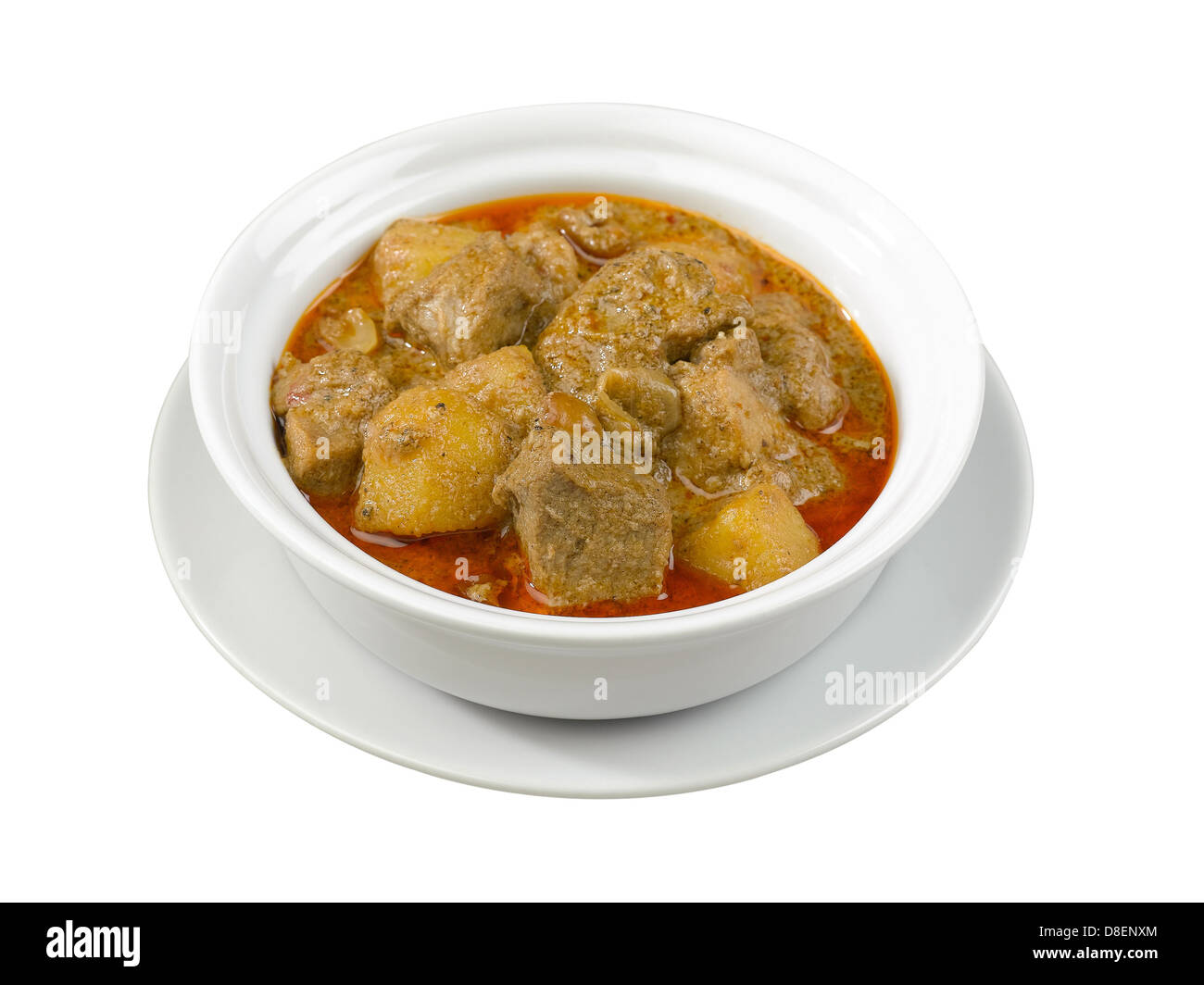 Thai curry pork with potato known as " Massaman " Stock Photo