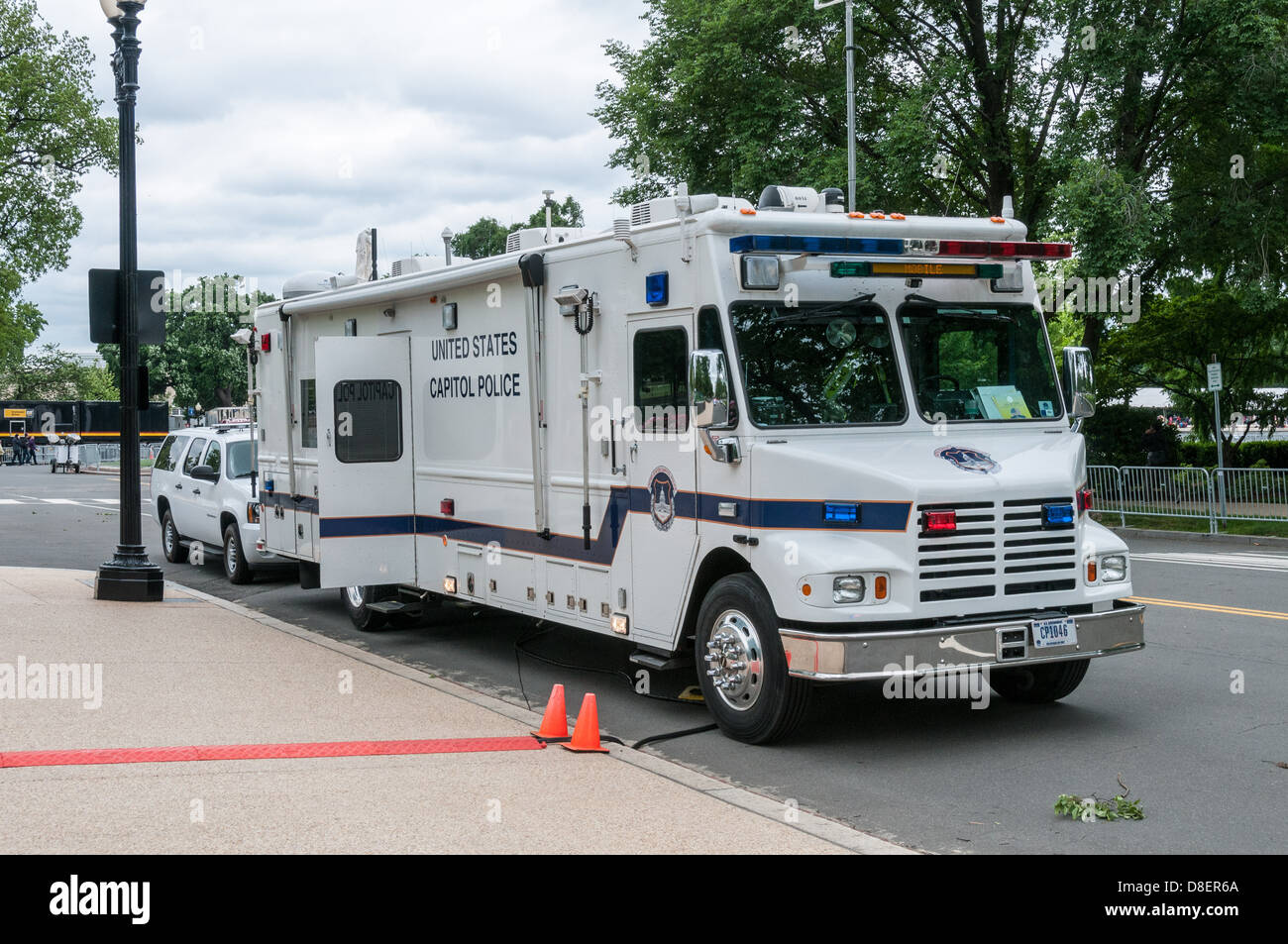 United States Capitol Police Command Vehicle, Washington, DC Stock Photo