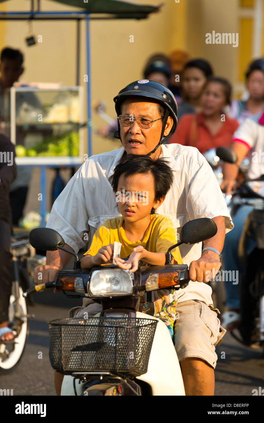 Scooter Traffic in Phnom Penh, Cambodia Stock Photo Alamy
