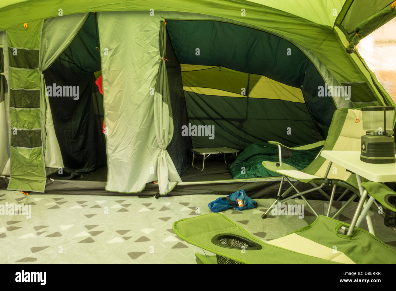 Tent display at Go Outdoors store, England, UK Stock Photo
