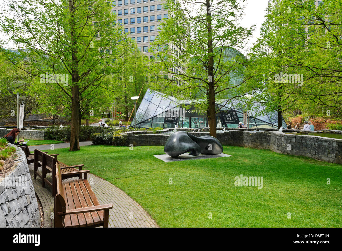 Sculpture in Jubilee Park, Canary Wharf, London, England, United Kingdom. Stock Photo