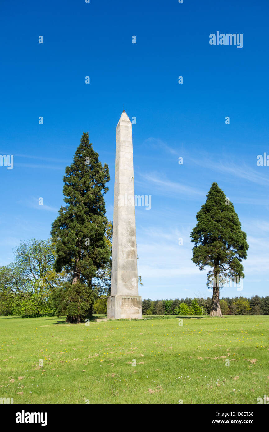 127ft Wellington obelisk in the grounds of Wynyard Hall Estate near