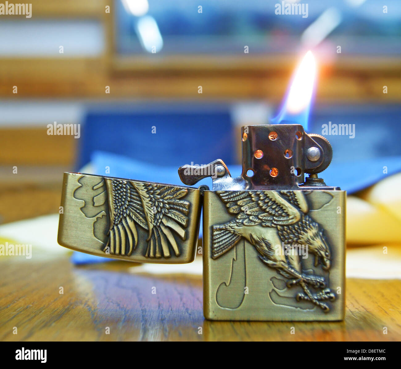 A cigarette lighter close-up Stock Photo