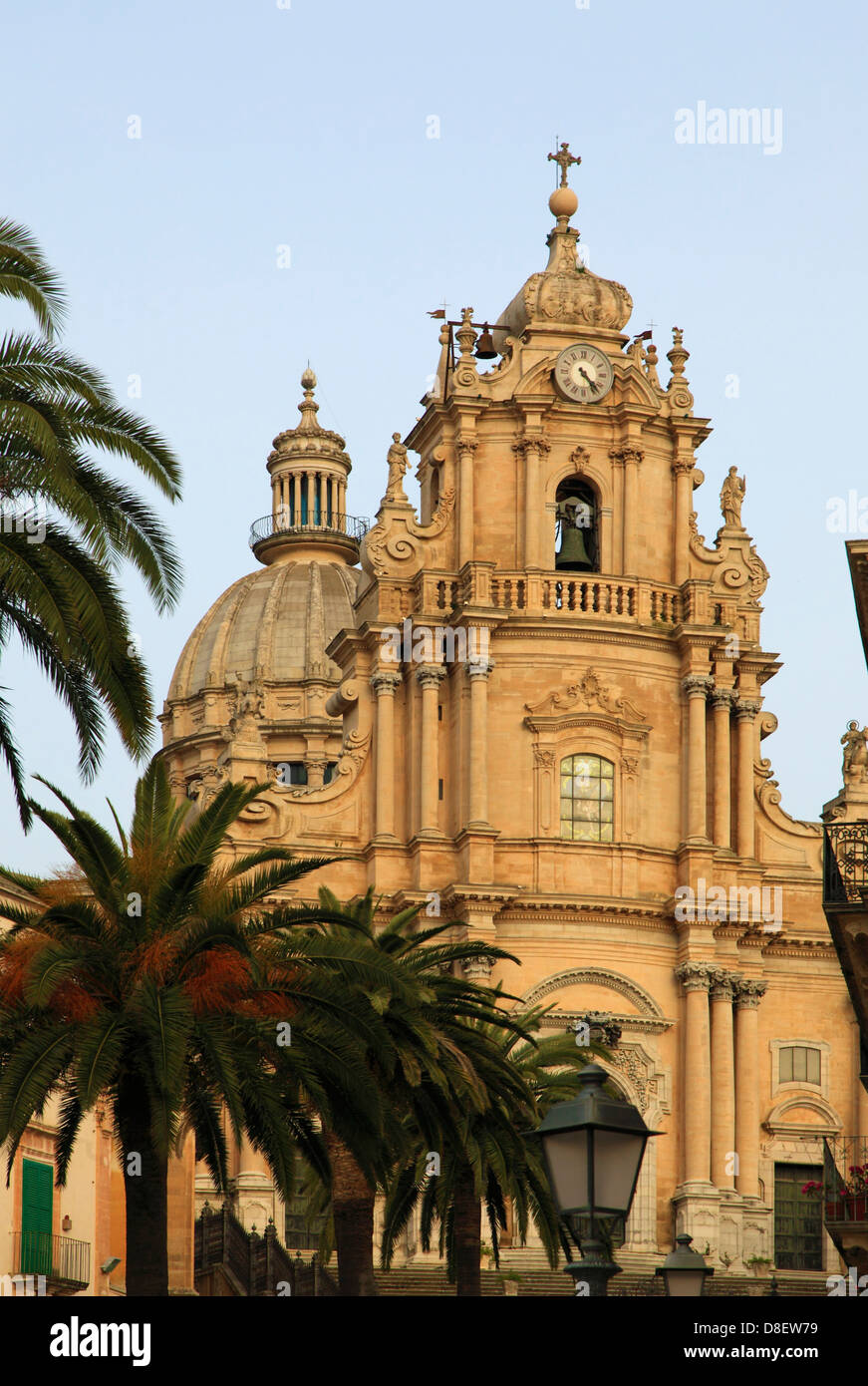 Italy, Sicily, Ragusa Ibla, Duomo di San Giorgio, church, Stock Photo