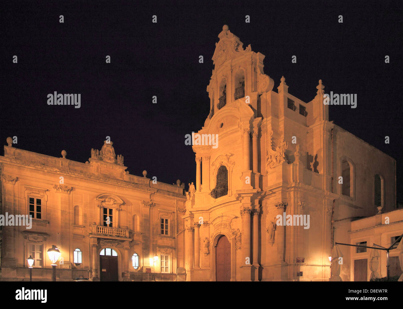 Italy, Sicily, Ragusa Ibla, San Giuseppe church, Stock Photo
