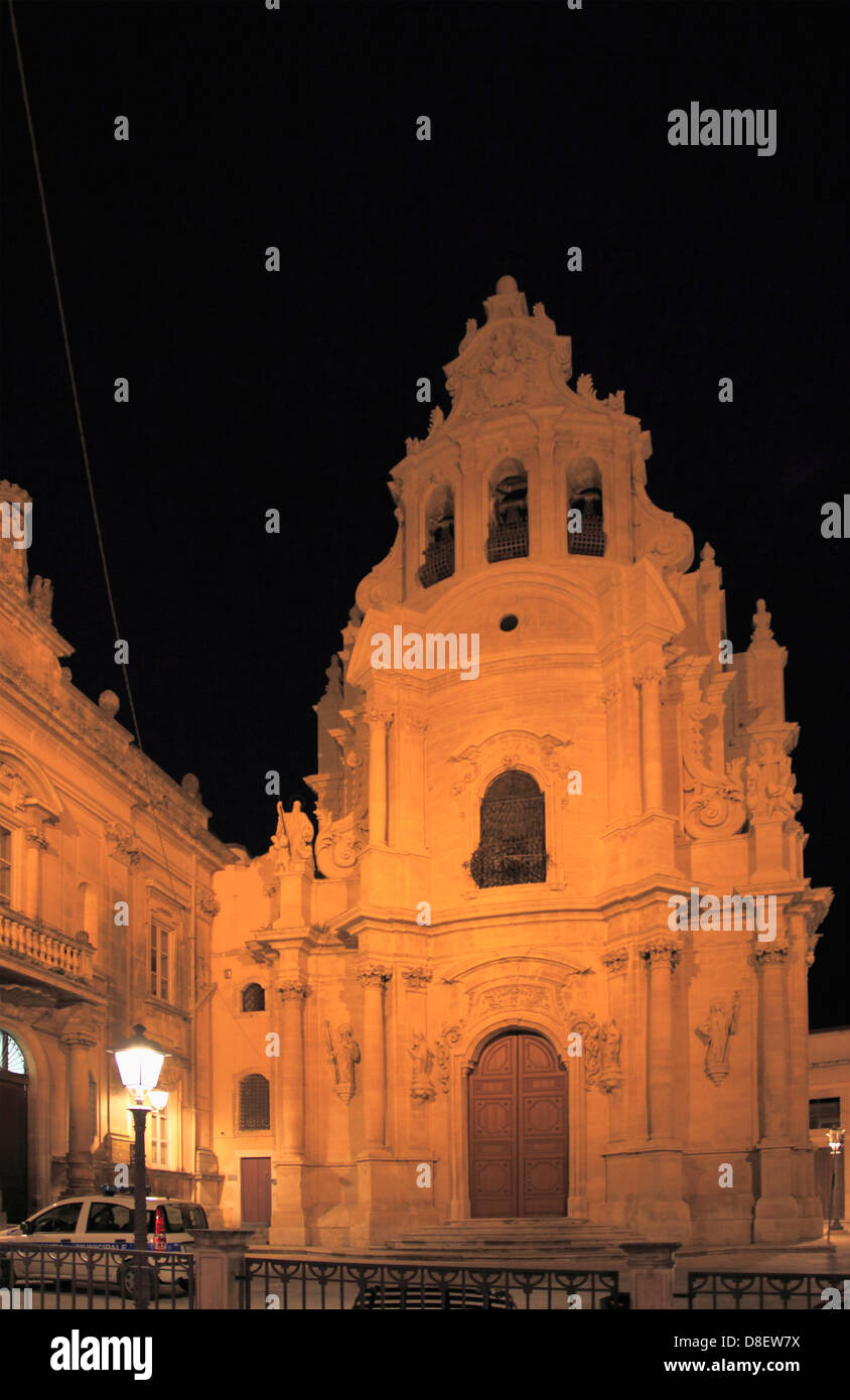Italy, Sicily, Ragusa Ibla, San Giuseppe church, Stock Photo
