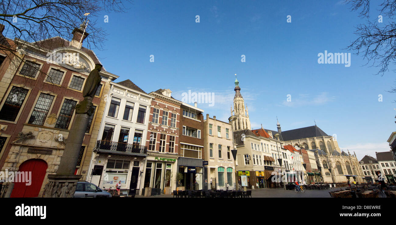 the Grote Markt main square in the historic city centre of Breda, Noord