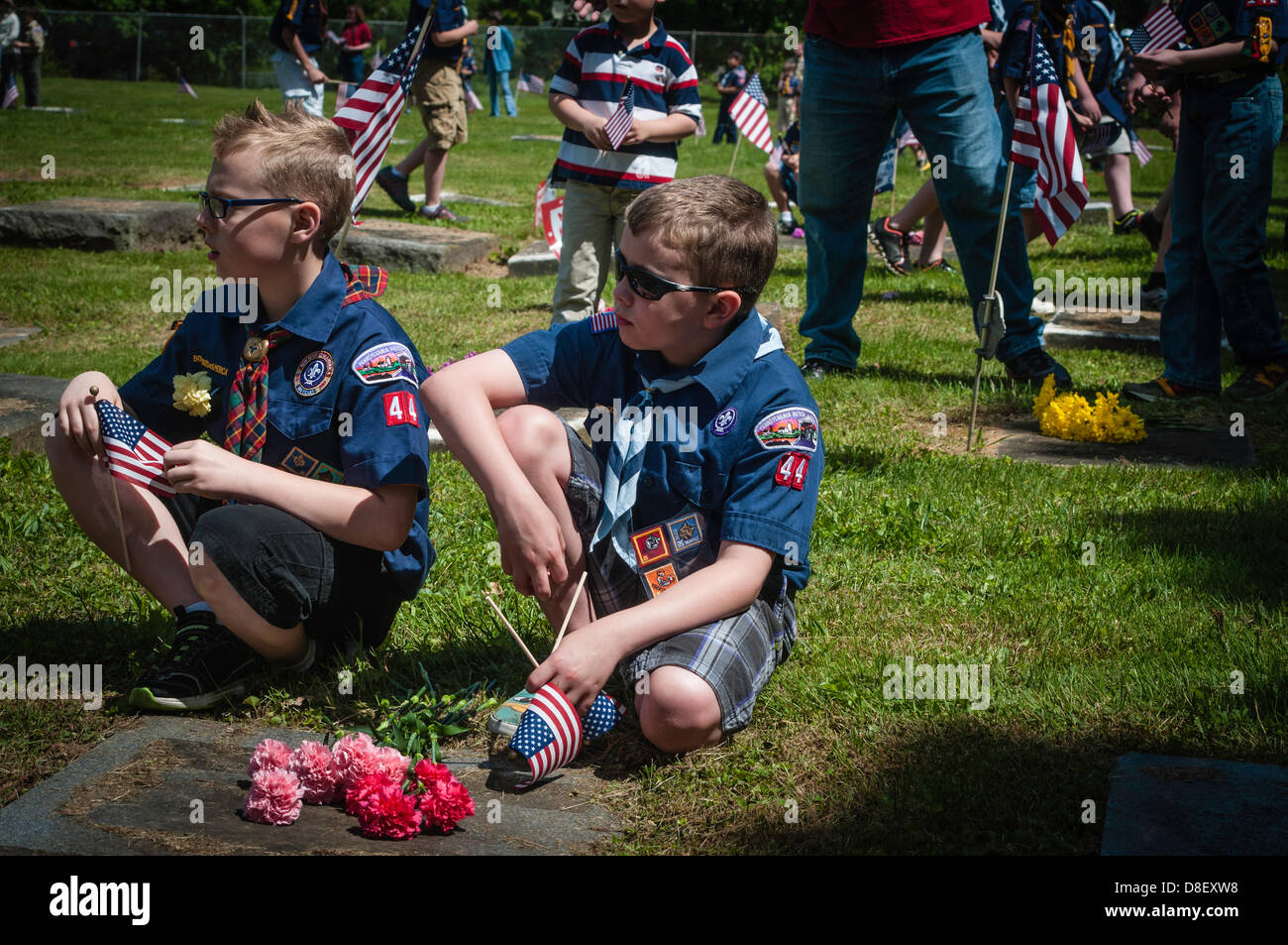 Lititz, USA. 27th May 2013. Memorial Day parade and cemetery