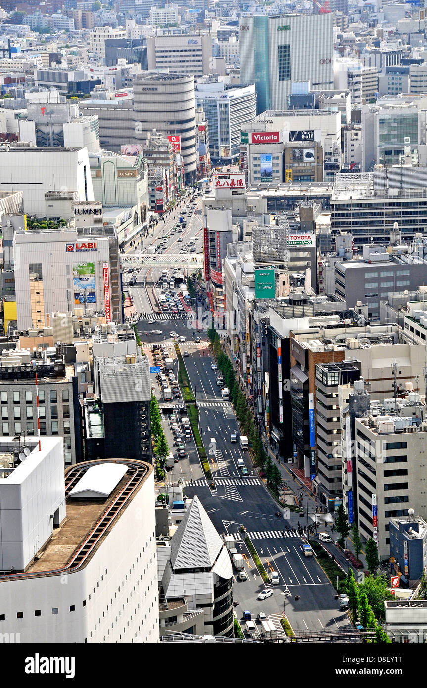 aerial view Shinjuku Tokyo Japan Asia Stock Photo