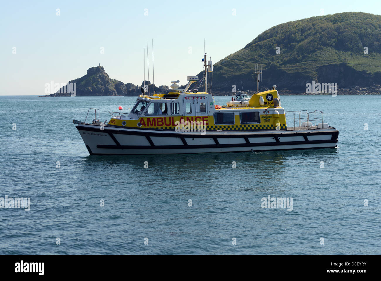 Guernsey marine ambulance. Flying Christine III Stock Photo Alamy