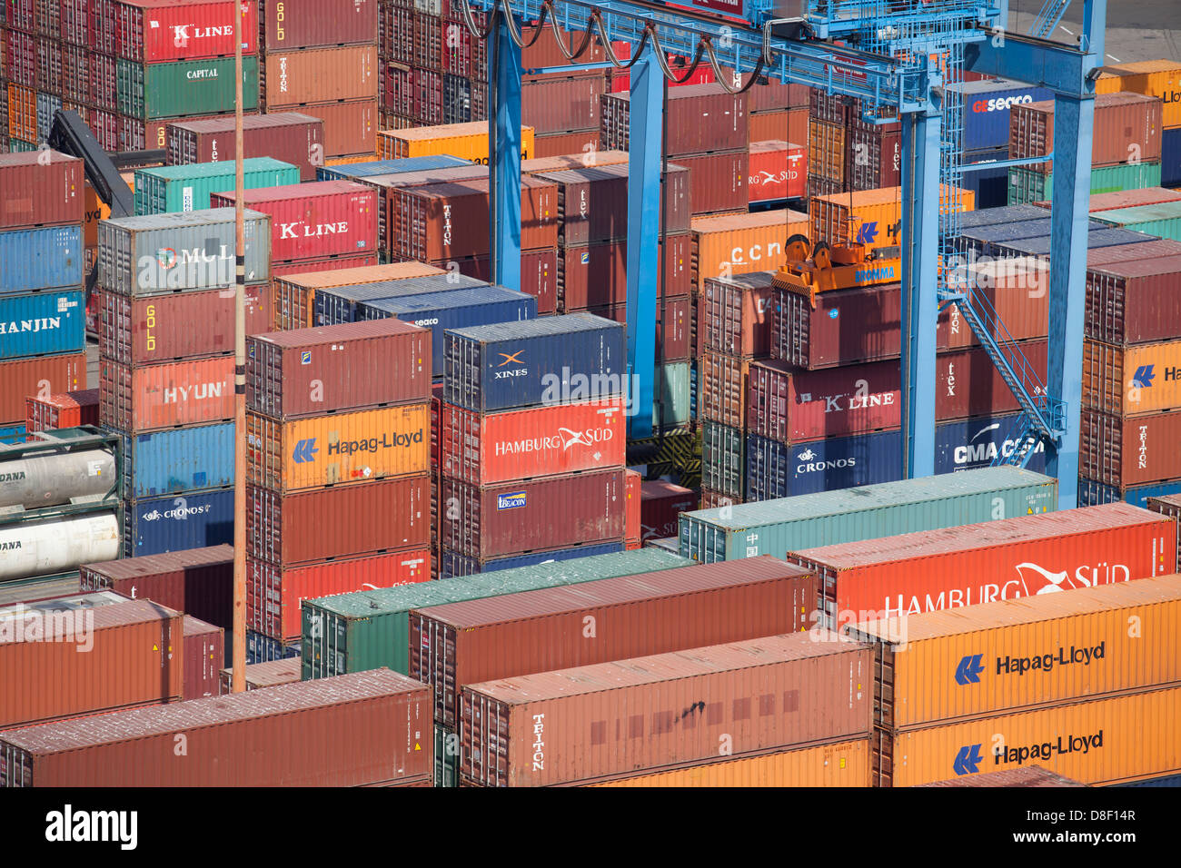 Valparaiso Port Containers Stock Photo