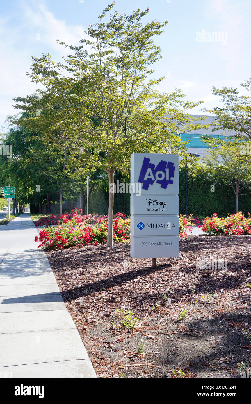 AOL Offices Sign Palo Alto Stock Photo - Alamy