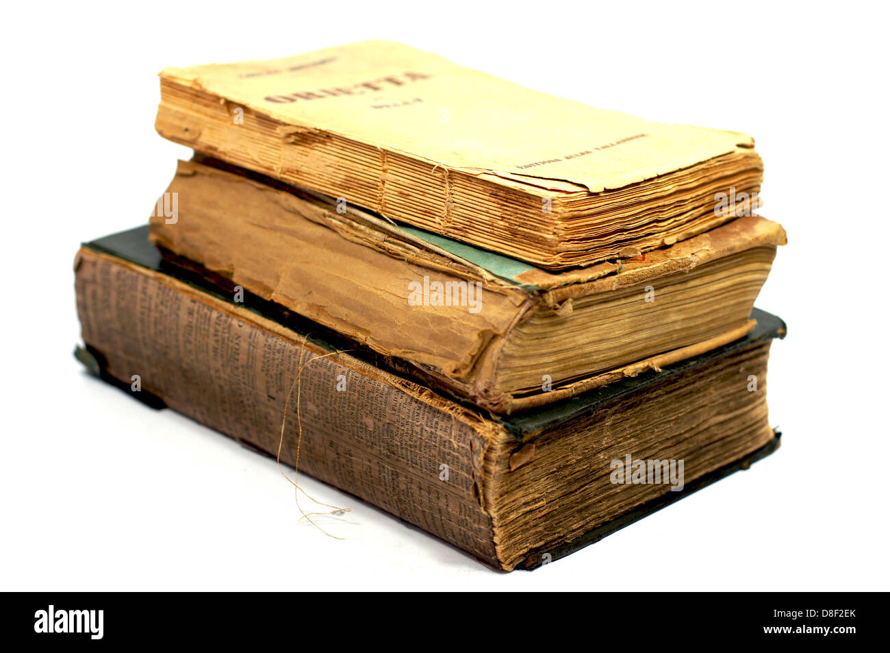 Old damaged books Stock Photo Alamy