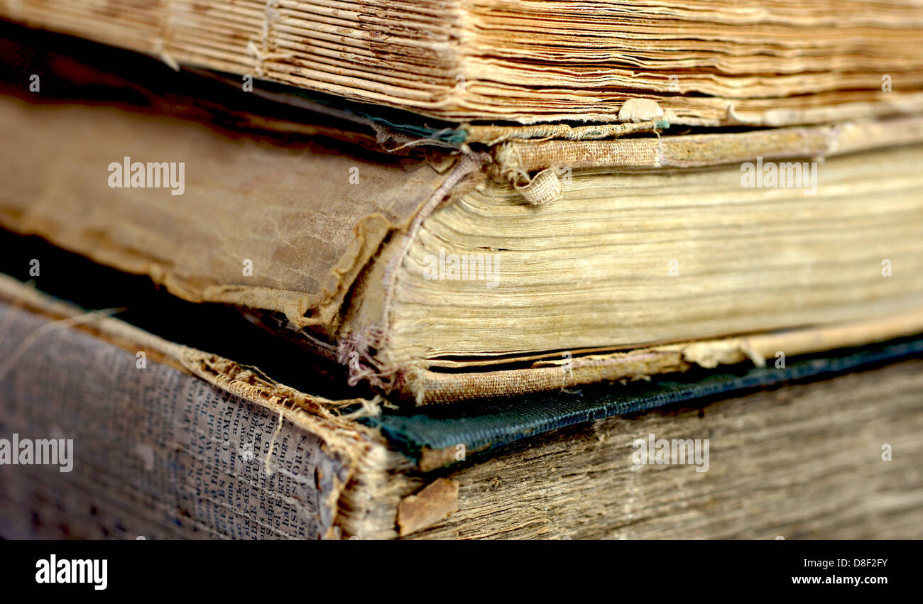 Old damaged books Stock Photo Alamy