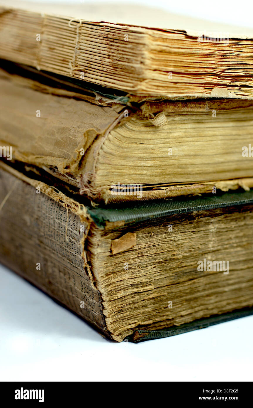Old damaged books Stock Photo Alamy