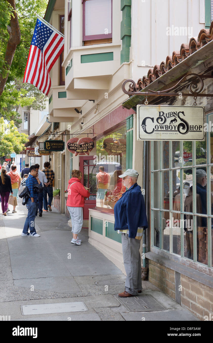 Carmel street scene Stock Photo Alamy