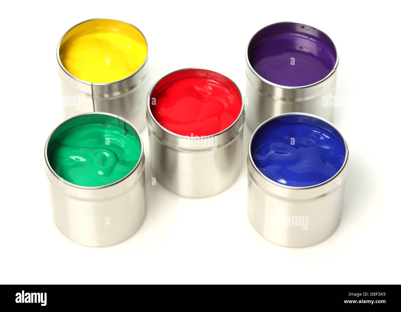 Cans of paint Stock Photo Alamy