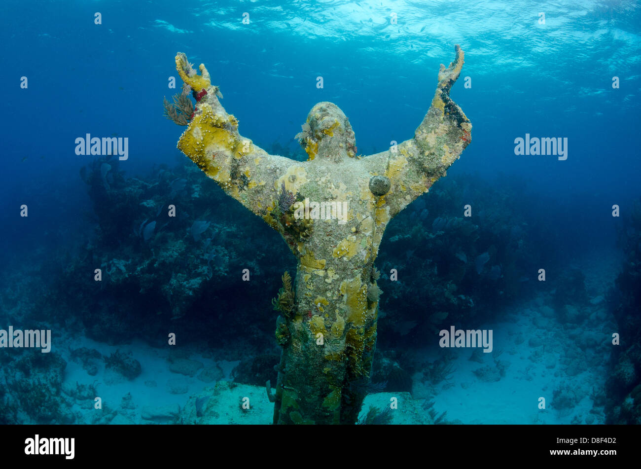 The iconic Christ of the Abyss statue in Key Largo, Florida Stock Photo