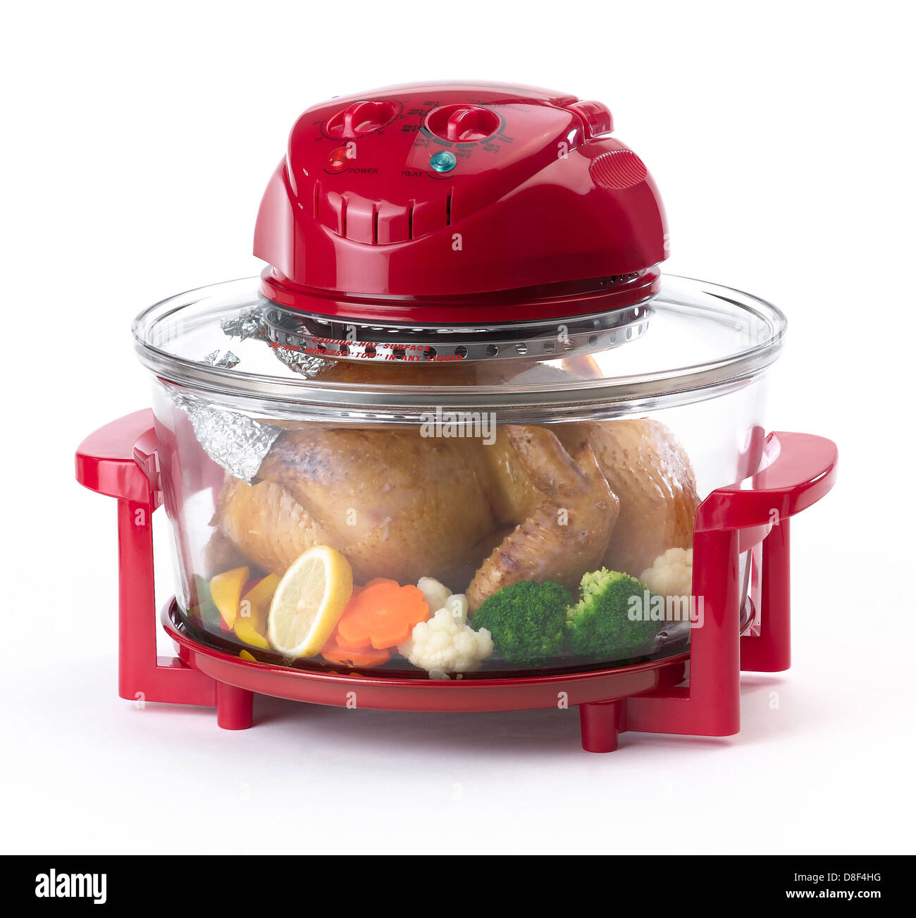 Red electric convection oven for more comfortable cooking Stock Photo