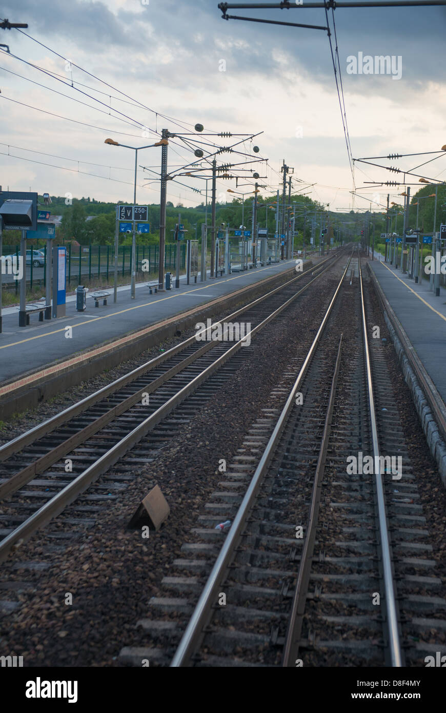 European Railway tracks Stock Photo Alamy