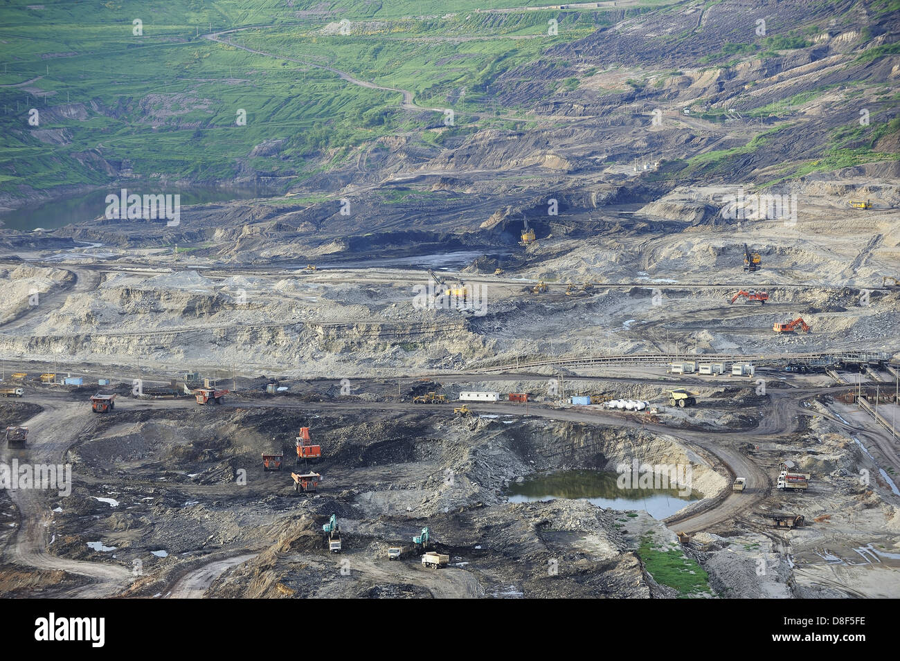 coal mine - industry lignite - lignite - the miner Stock Photo