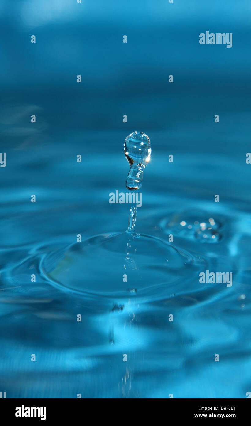 Berlin, Germany, captures water drops on the water surface to Stock Photo