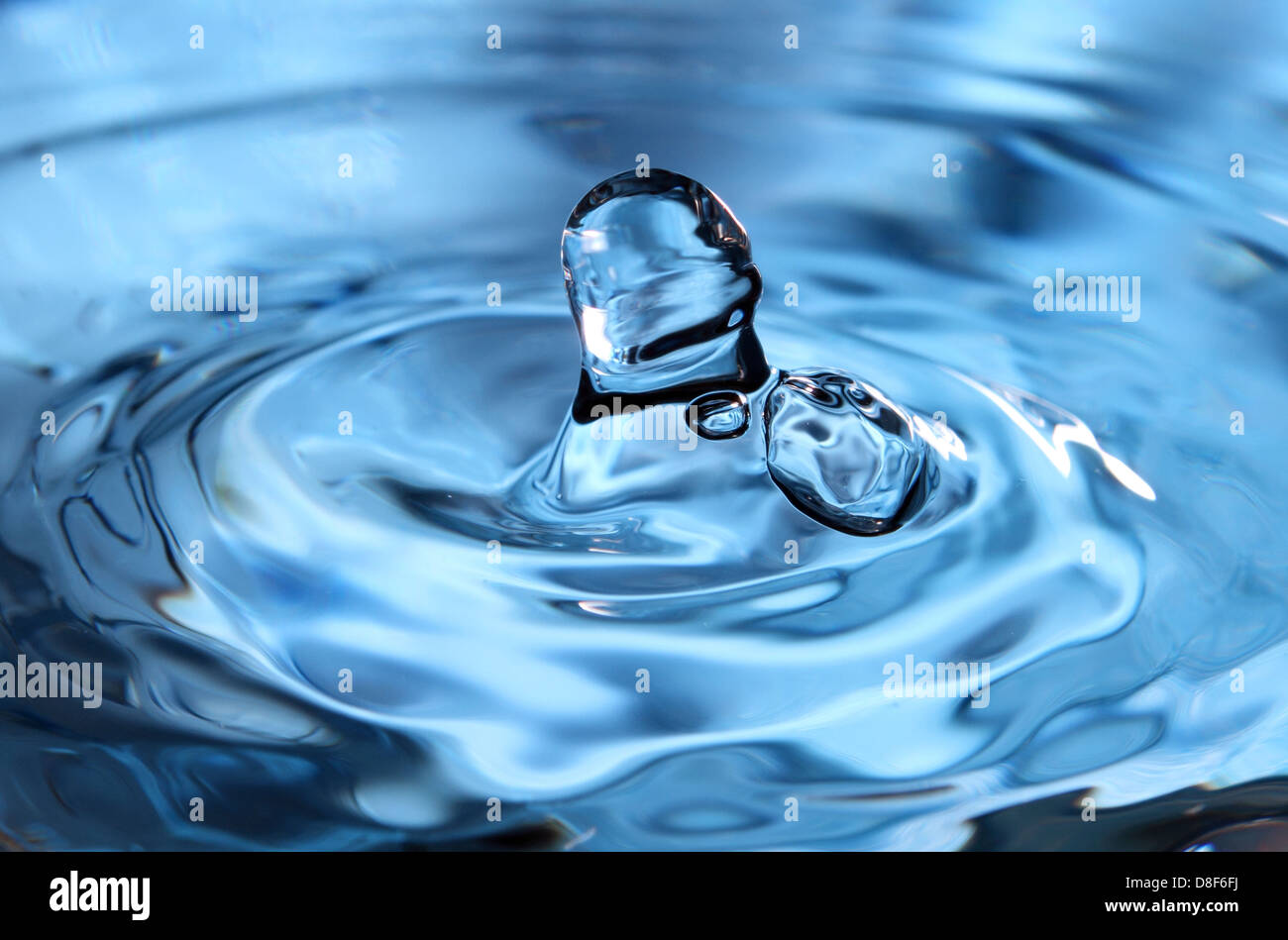 Berlin, Germany, captures water drops on the water surface to Stock Photo