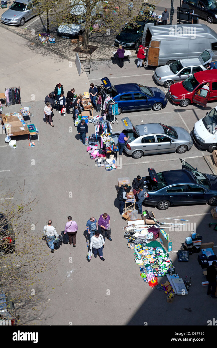 Car boot sale, Halifax, West Yorkshire Stock Photo Alamy