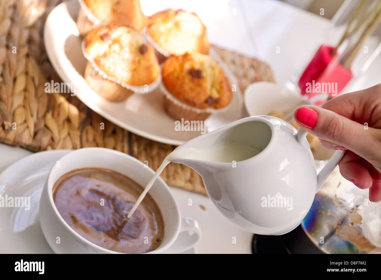 coffee and muffins tabel Stock Photo
