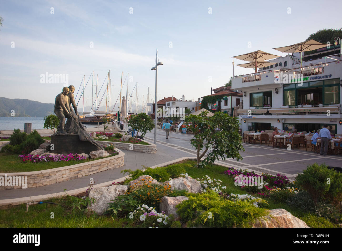 Marmaris tourist resort town along the Turkish Riviera, Southwest Turkey, Stock Photo