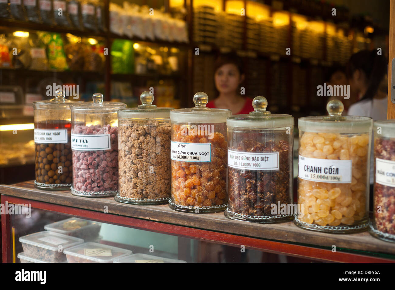 Hanoi, Vietnam Store selling dried fruit Stock Photo Alamy